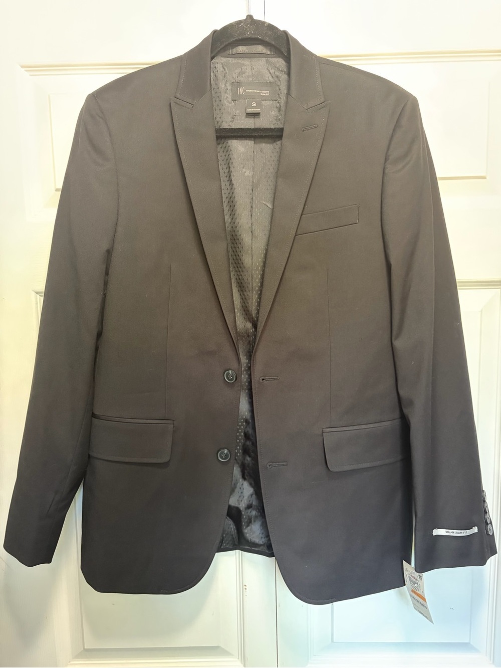 INC International Concepts Black Two-Button Sport Coat NWT SMALL